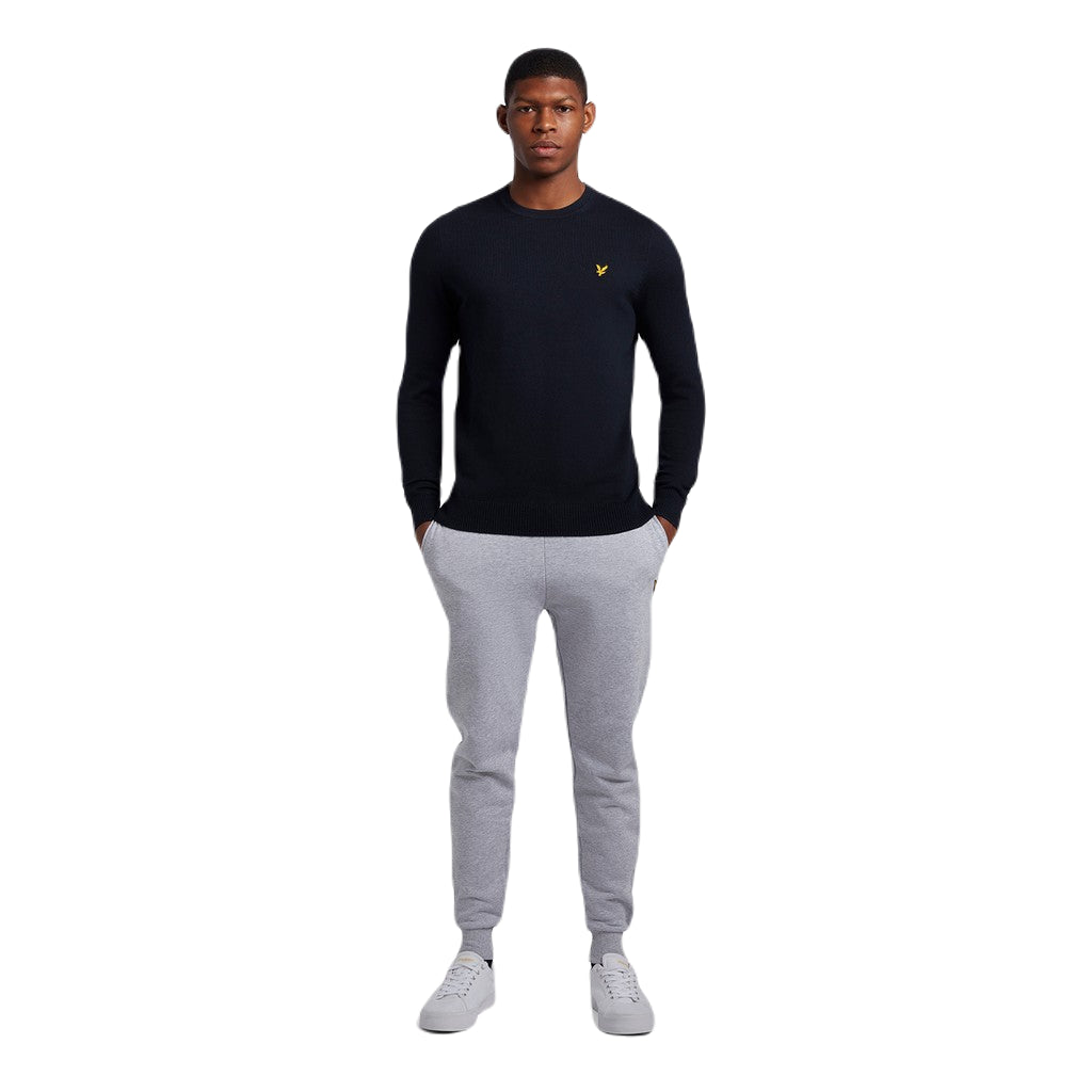Lyle and Scott Cotton Merino Crew Jumper - Dark Navy