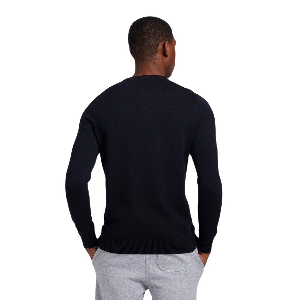 Lyle and Scott Cotton Merino Crew Jumper - Dark Navy