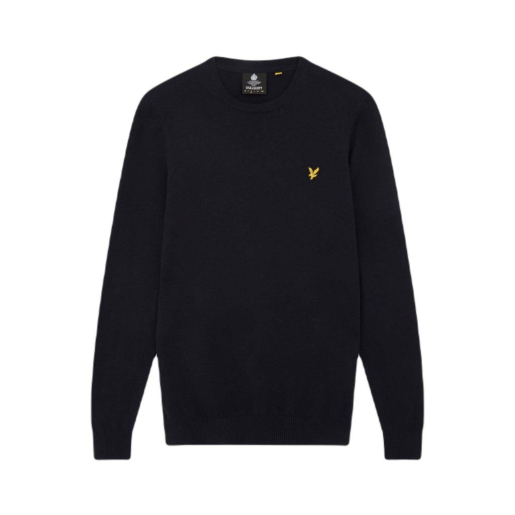 Lyle and Scott Cotton Merino Crew Jumper - Dark Navy