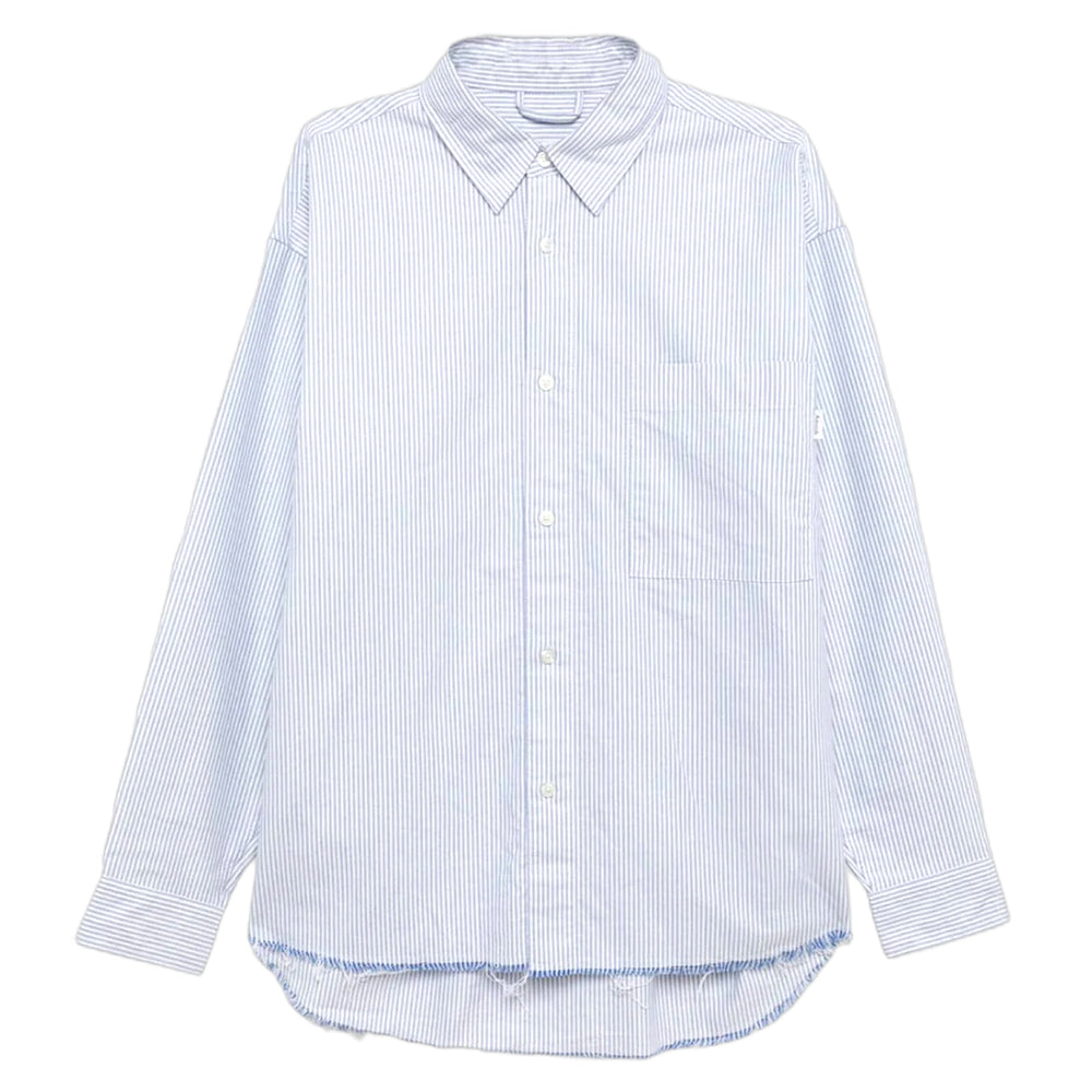 Camicia Amish Oxford Stripe Washed - White / Blue