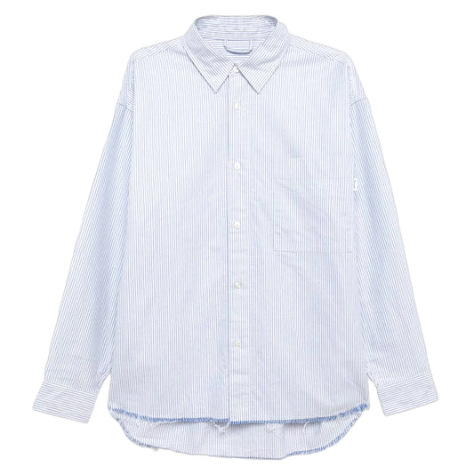 Camicia Amish Oxford Stripe Washed - White / Blue