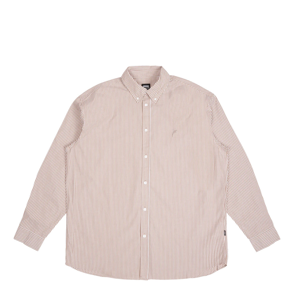 DrDenim State Poplin Shirt - Nougat Stripe Bloom Francis Concept