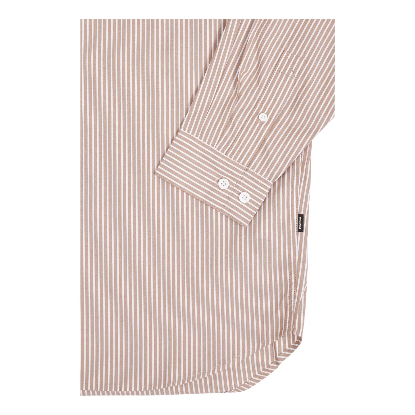 DrDenim State Poplin Shirt - Nougat Stripe Bloom Francis Concept