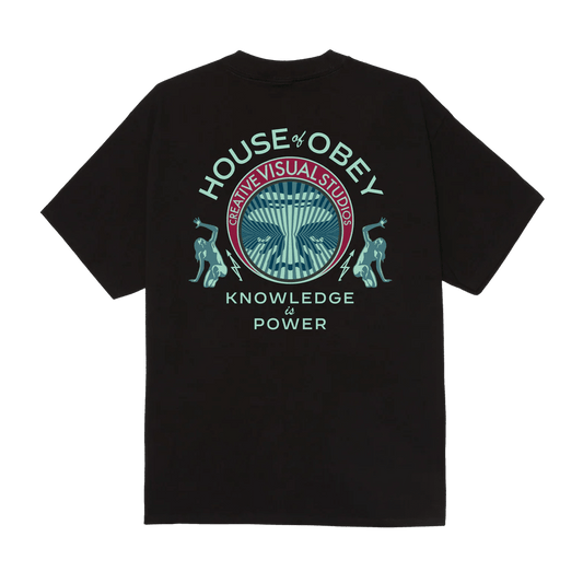 T-Shirt Obey Knowledge Is Power Tee - Black