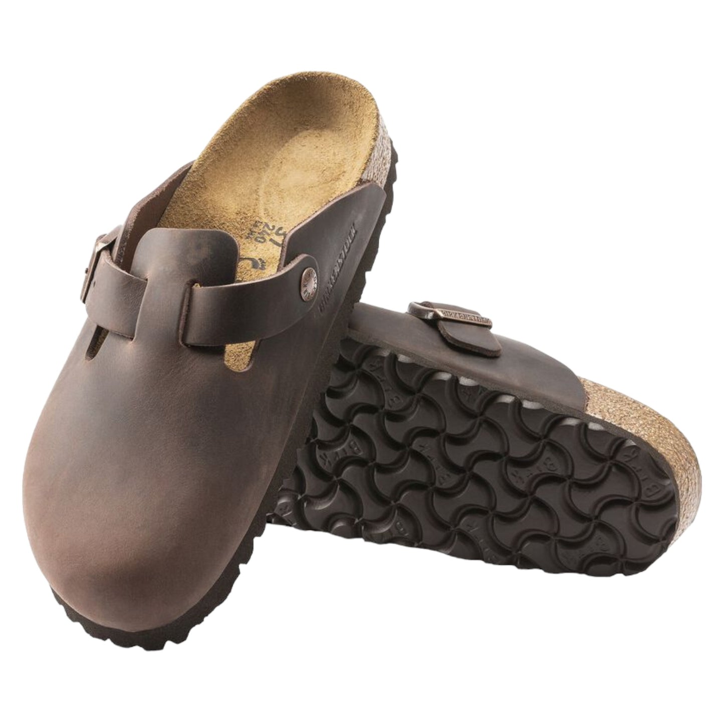 Sabot Birkenstock Boston Habana Oiled Leather Francis Concept