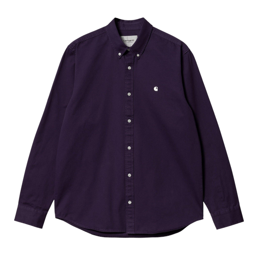 Carhartt Wip L/S Madison Shirt - Cassis / Wax