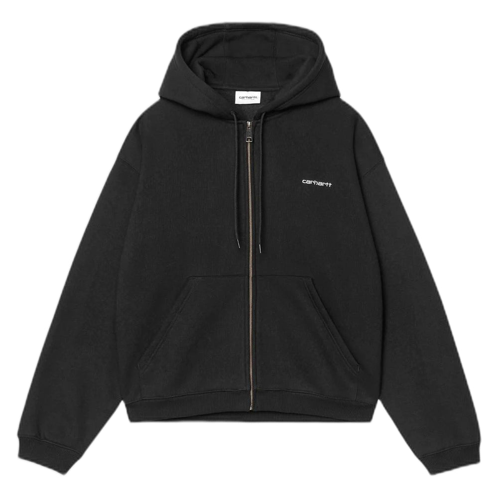 Felpa Carhartt Wip Hooded Ebbert Jacket - Black / White