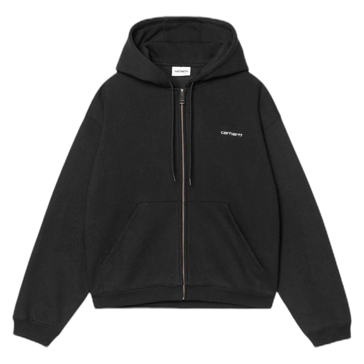 Felpa Carhartt Wip Hooded Ebbert Jacket - Black / White