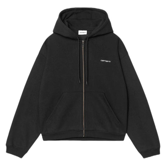 Felpa Carhartt Wip Hooded Ebbert Jacket - Black / White