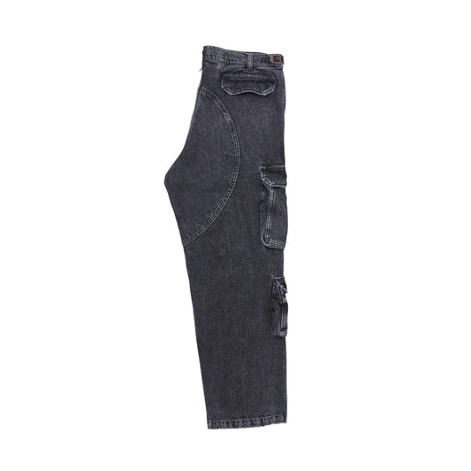 Jeans Uomo Amish Double Cargo Denim - Black Graphite Denim Nero - Francis Concept