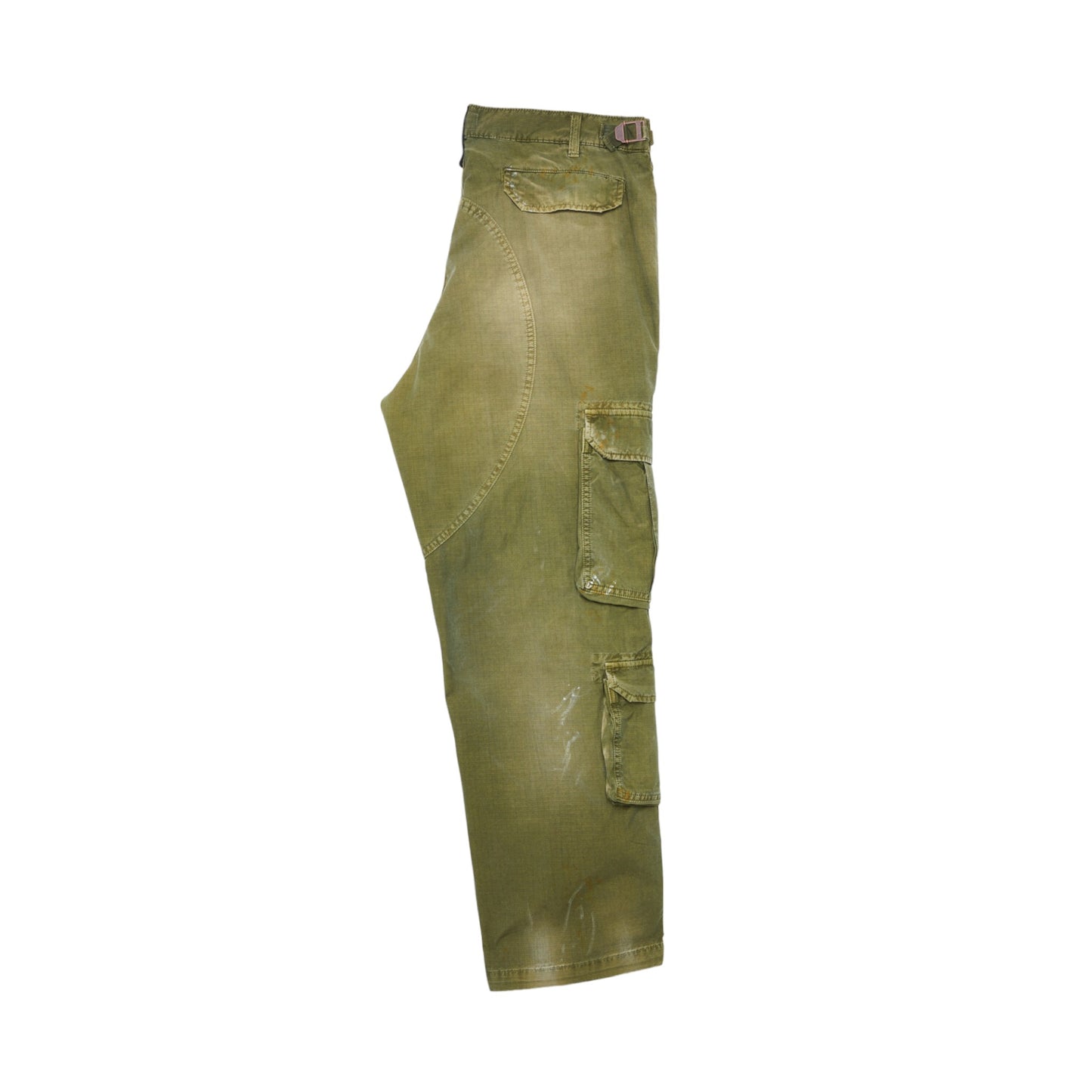 Pantalone Uomo Amish Double Cargo Ripstop - Storm Army Green Verde Francis Concept