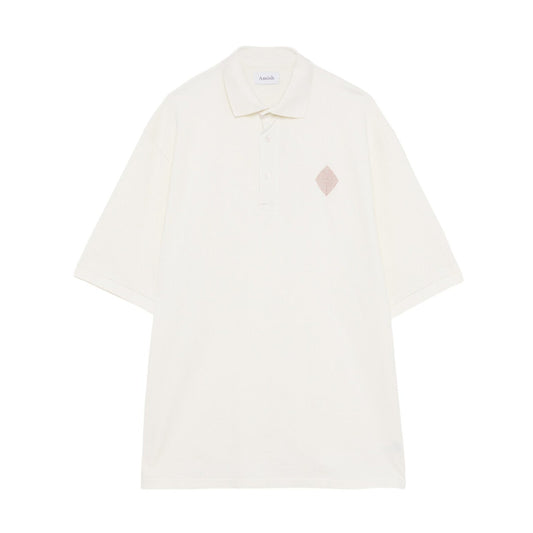 Polo Uomo Oversize Amish MAN AMISH Piquet Pigment Off White Bianco Francis Concept