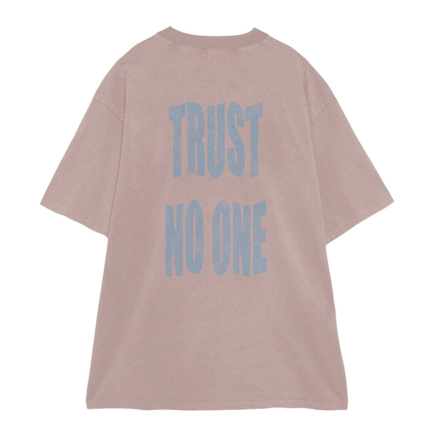 T-shirt Uomo oversize Amish Stay paranoid MAN AMISH Jersey Pigment Grey pink/White Bianco Francis Concept