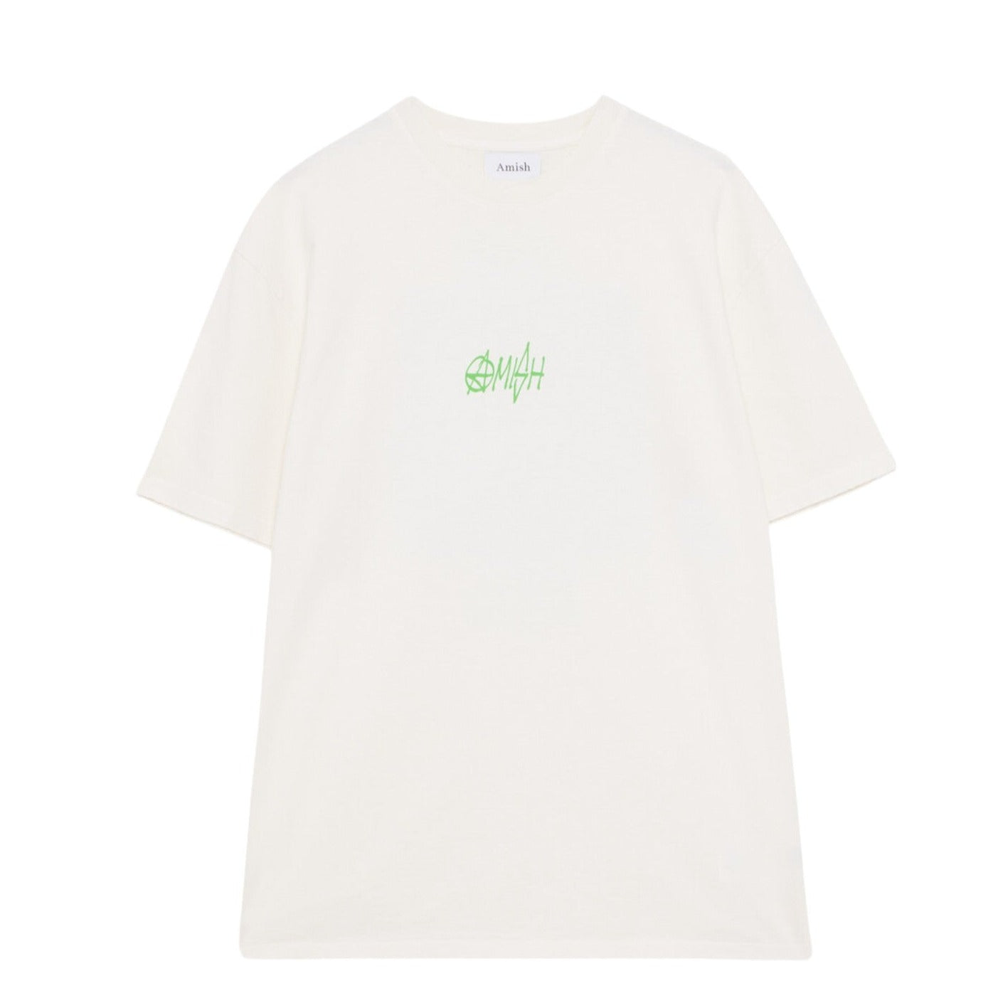 T-shirt Uomo oversize Amish Good music MAN AMISH Jersey Real Vintage Off White Bianco - Francis Concept