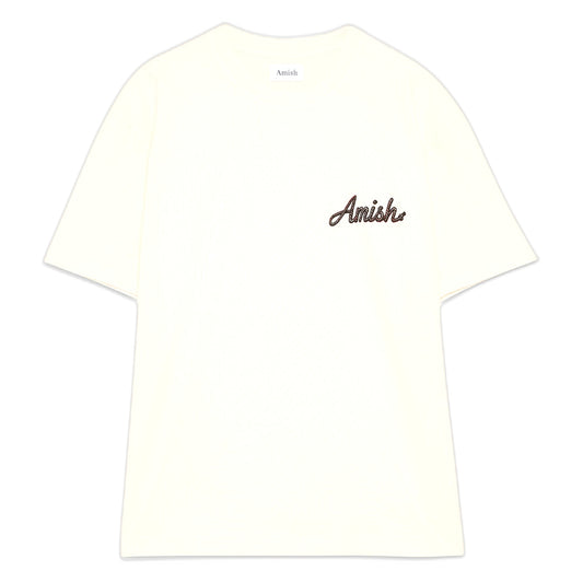 T-Shirt Amish Jersey Cowgirl - Stone Washed Ecru