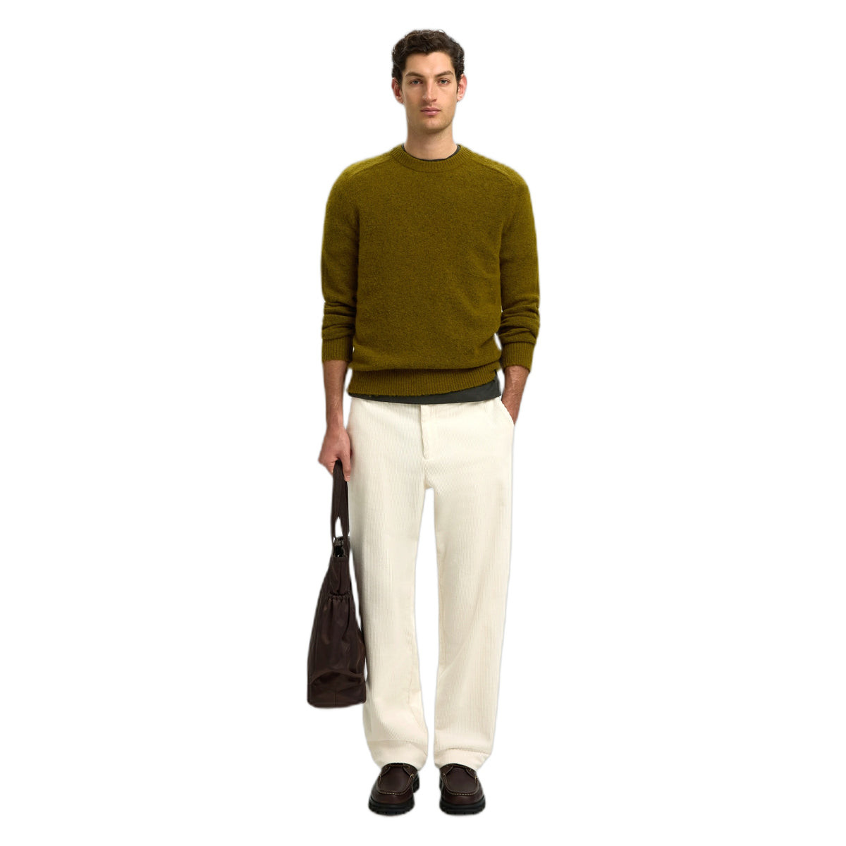 Maglione Selected Homme Rai LS Knit Reg Crew Neck - Fir Green