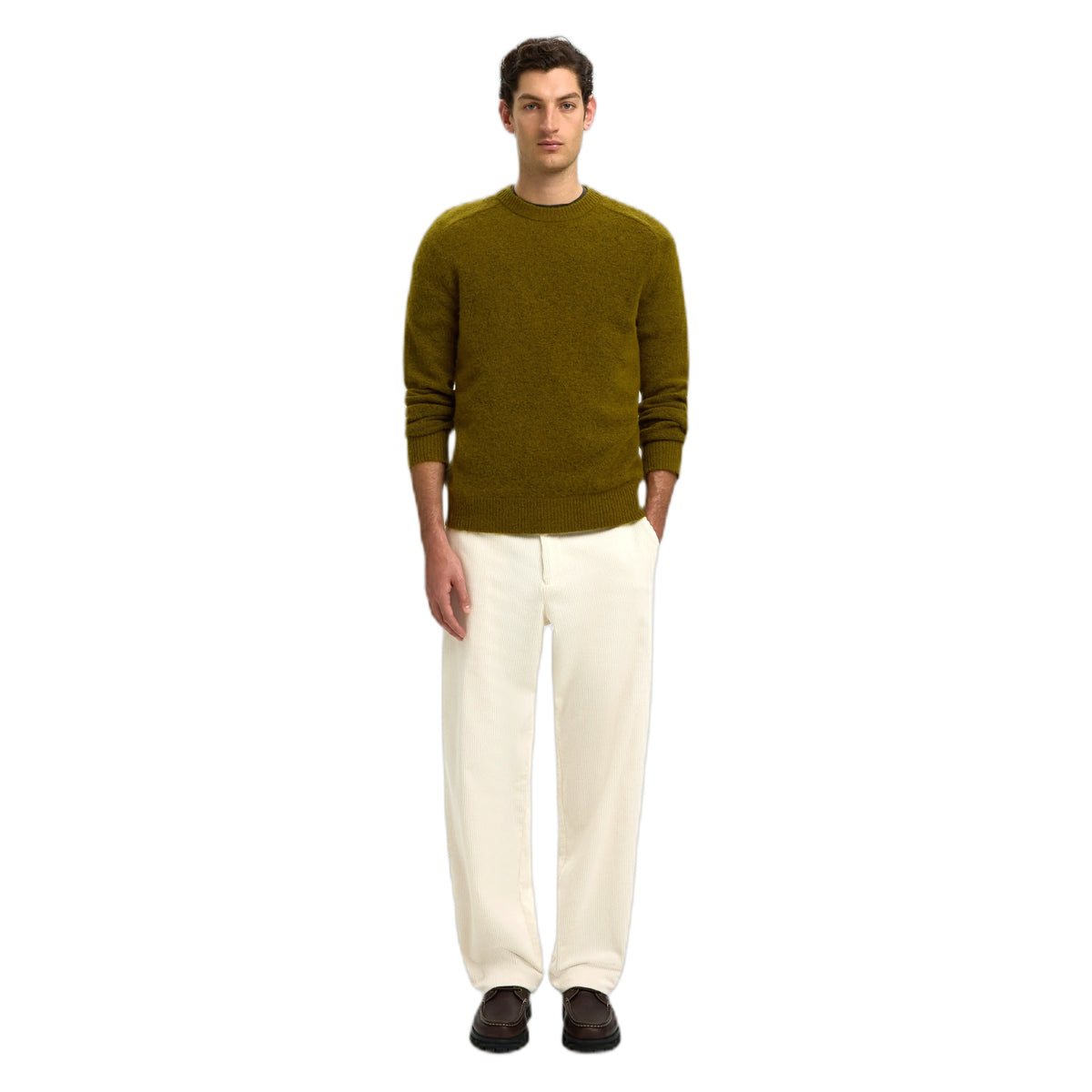 Maglione Selected Homme Rai LS Knit Reg Crew Neck - Fir Green