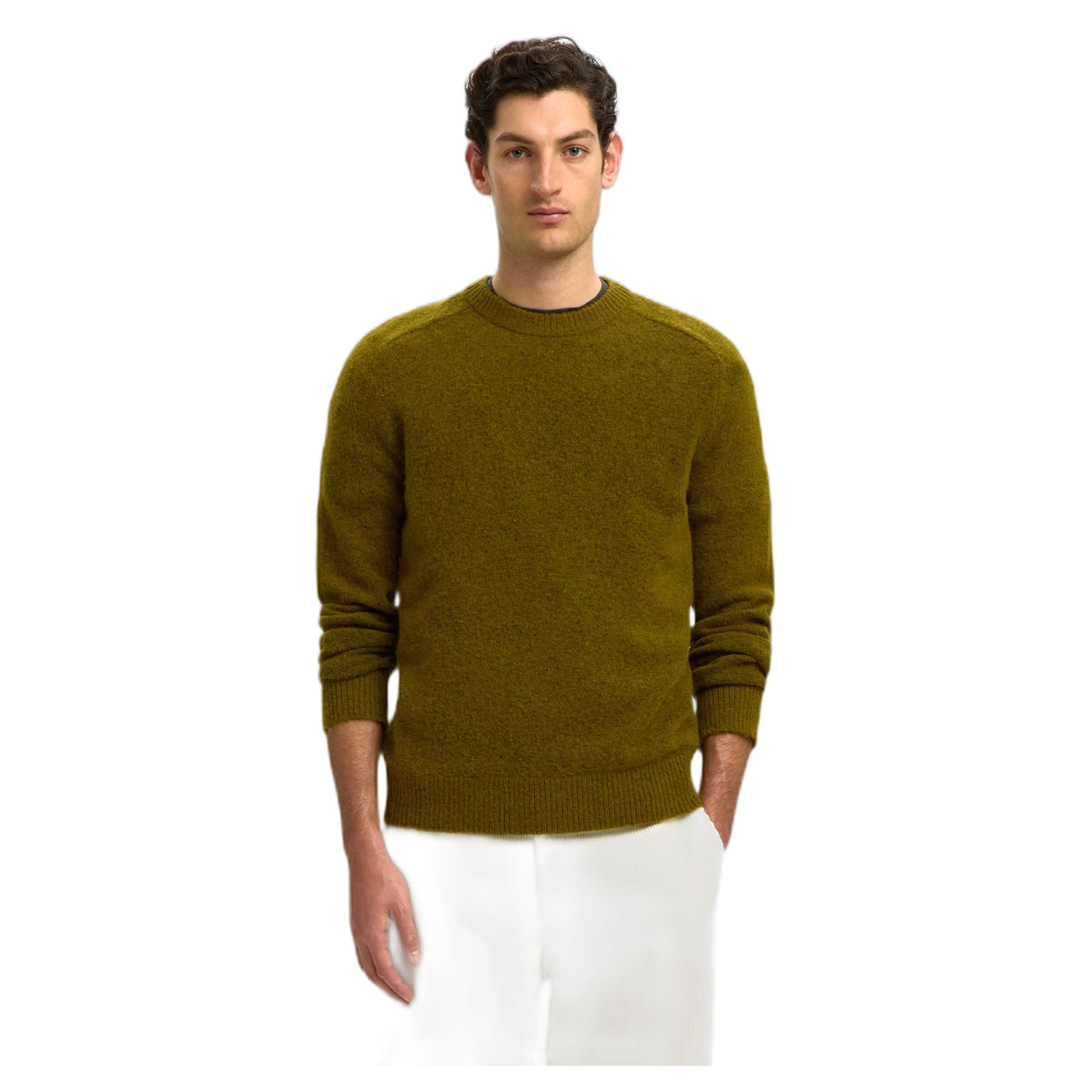 Maglione Selected Homme Rai LS Knit Reg Crew Neck - Fir Green