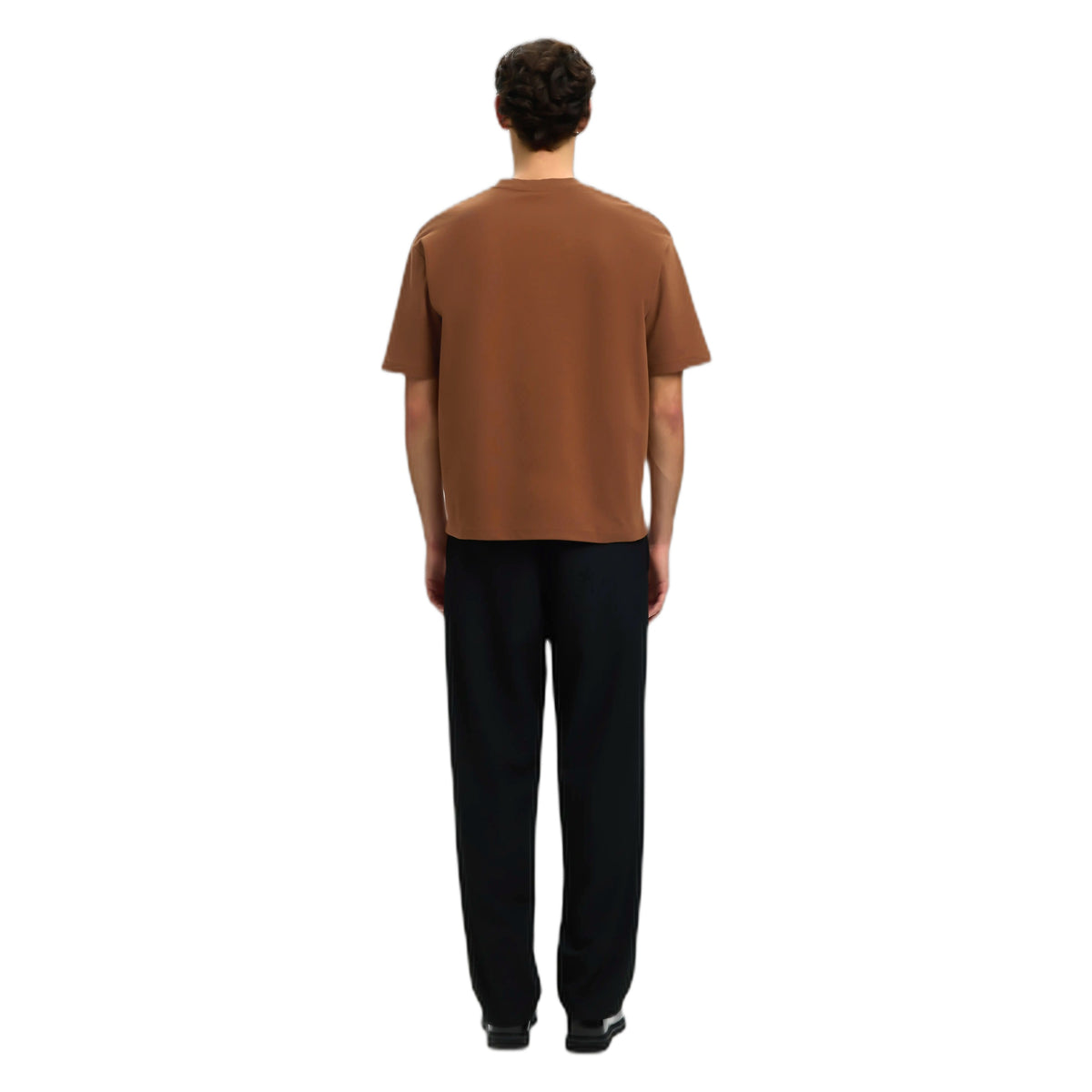 T-Shirt Selected Homme Loose Oscar SS O-Neck Tee - Toffee Melange