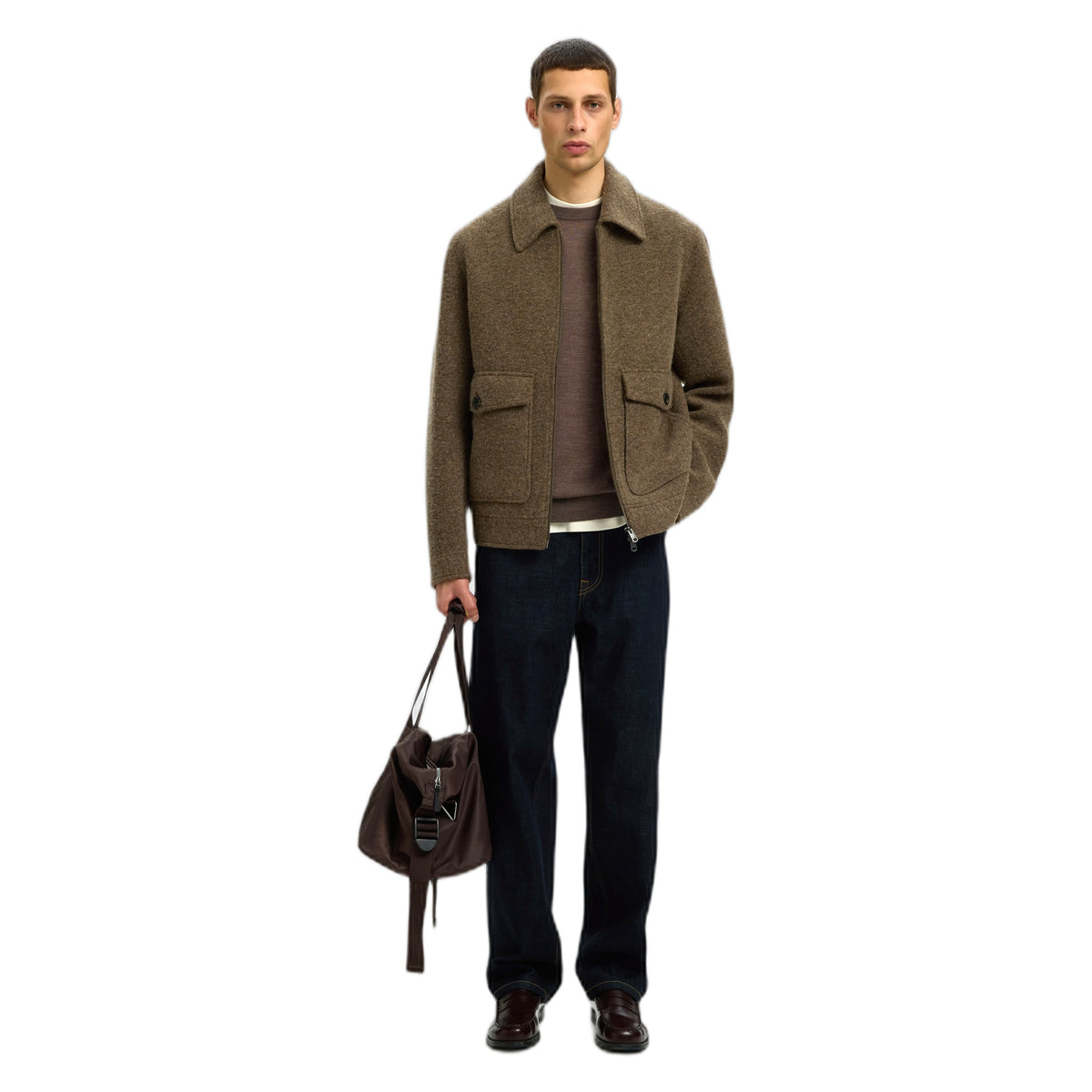 Maglione Selected Homme Tray LS Knit Reg Merino Crew Neck - Delicioso