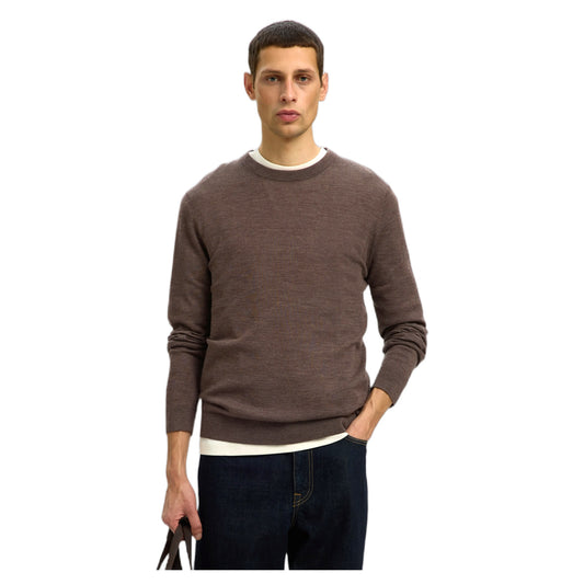 Maglione Selected Homme Tray LS Knit Reg Merino Crew Neck - Delicioso
