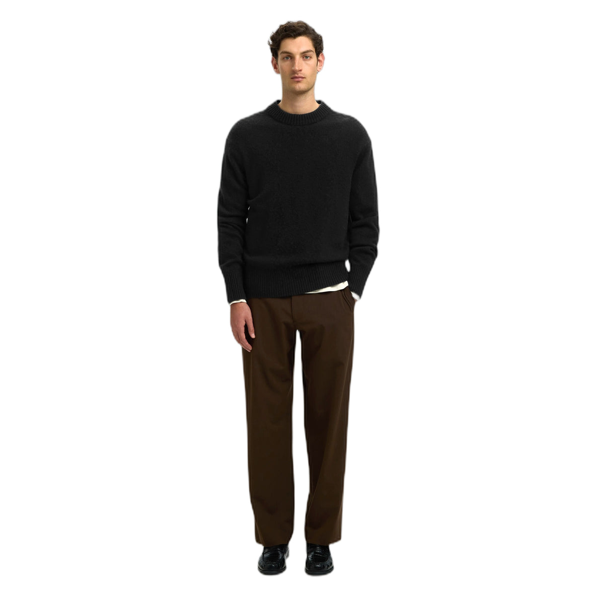 Maglione Selected Homme Calle Cashmere Blend Crew Neck - Black
