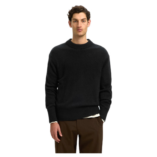 Maglione Selected Homme Calle Cashmere Blend Crew Neck - Black