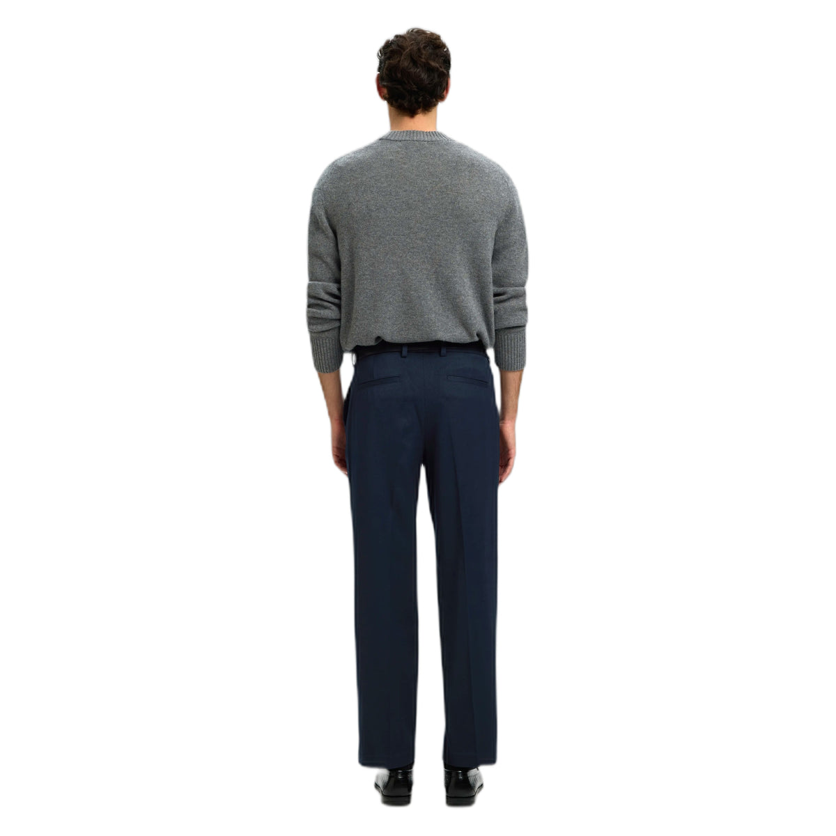 Pantalone Selected Homme Loose Luke Wool Blend Pant - Sky Captain