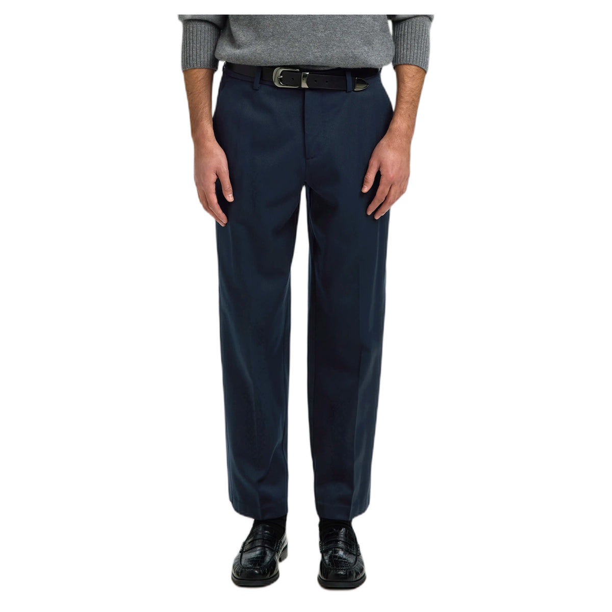 Pantalone Selected Homme Loose Luke Wool Blend Pant - Sky Captain