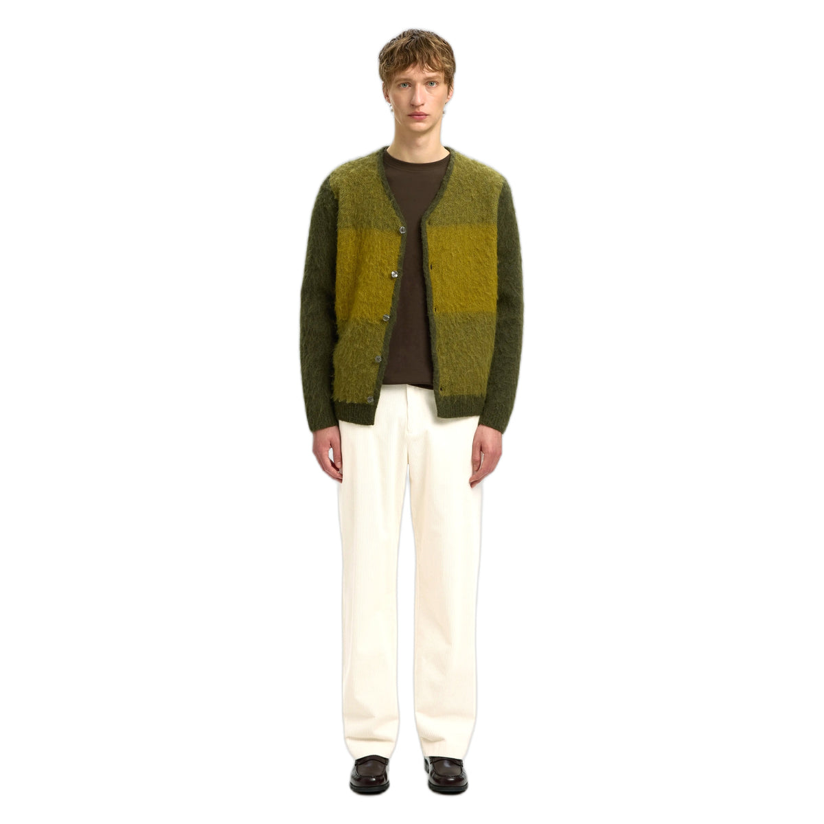 Pantaloni Selected Homme Loose Luke Corduroy Pant - Egret