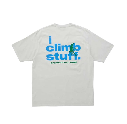 Maglietta Uomo Gramicci I Climb Stuff T-Shirt - Beige Francis Concept