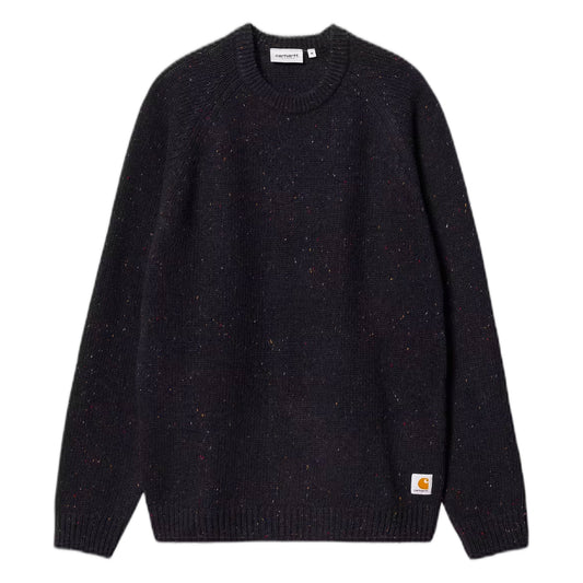 Maglione Carhartt Wip Anglistic Sweater - Speckled Dark Navy