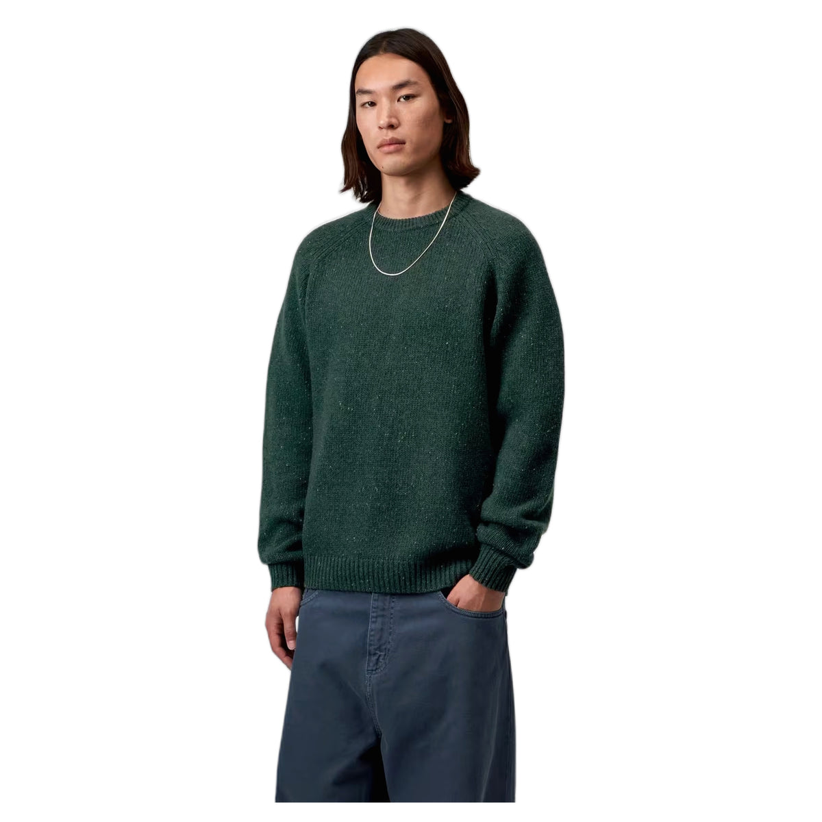Maglione Carhartt Wip Anglistic Sweater - Speckled Dark Scarab