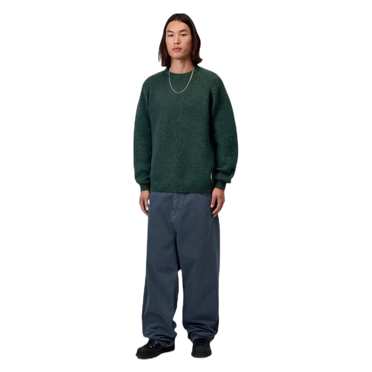 Maglione Carhartt Wip Anglistic Sweater - Speckled Dark Scarab