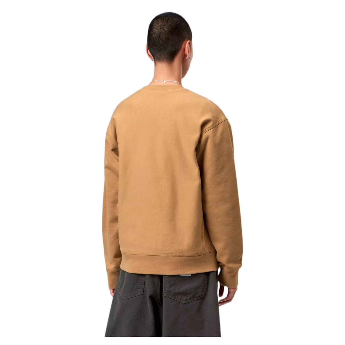 Felpa Carhartt Wip American Script Sweatshirt - Wip Dusty H Brown