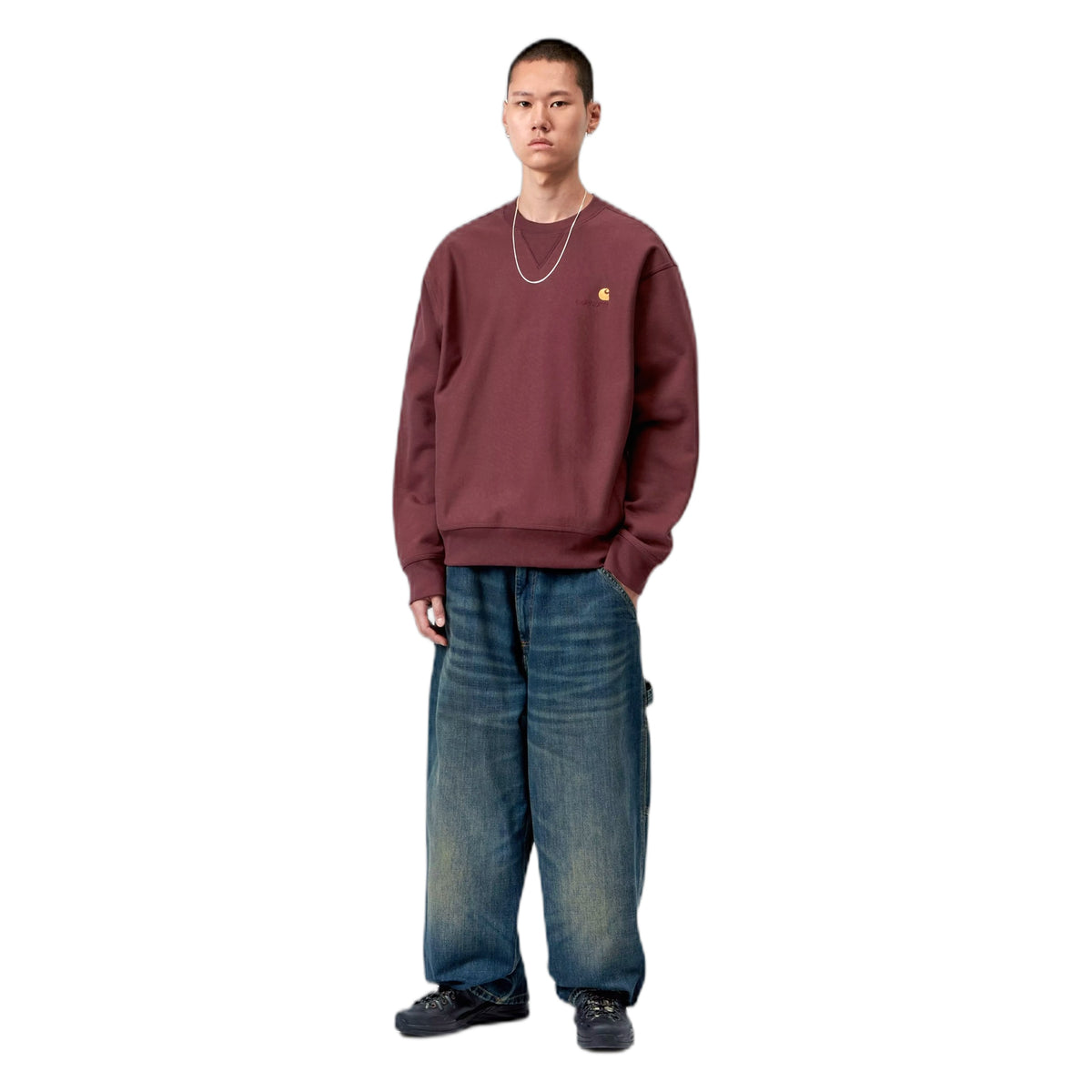Felpa Carhartt Wip American Script Sweatshirt - Amarone