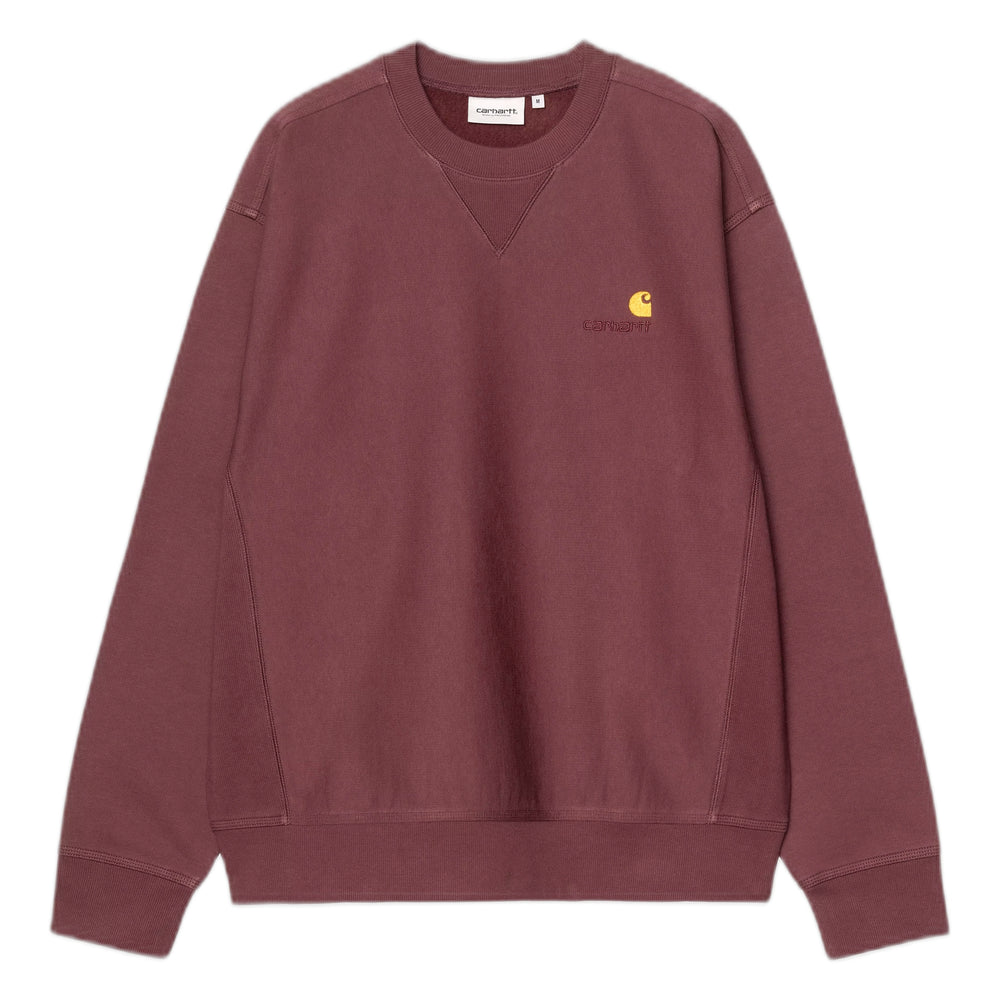 Felpa Carhartt Wip American Script Sweatshirt - Amarone