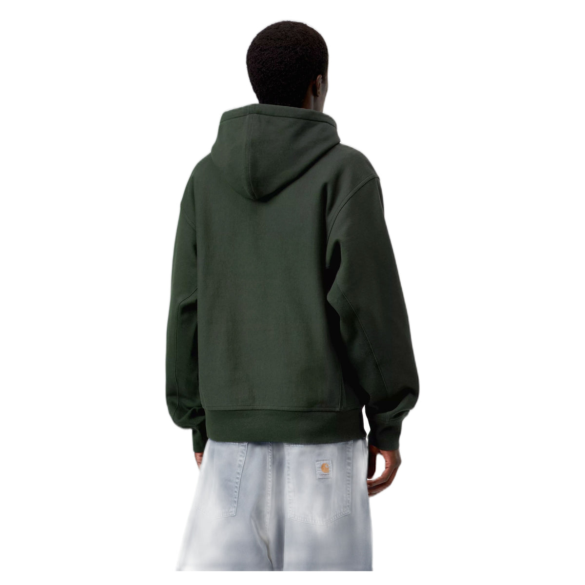 Felpa Carhartt Wip Hooded American Script Sweatshirt - Raven