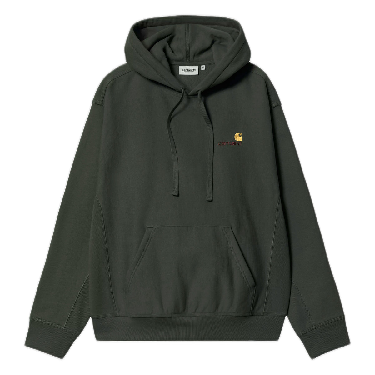 Felpa Carhartt Wip Hooded American Script Sweatshirt - Raven