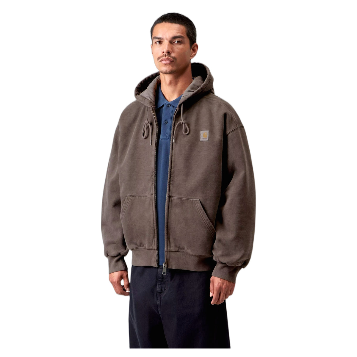 Felpa Carhartt Wip Hooded Vista Jacket - Tobacco Garment Dyed