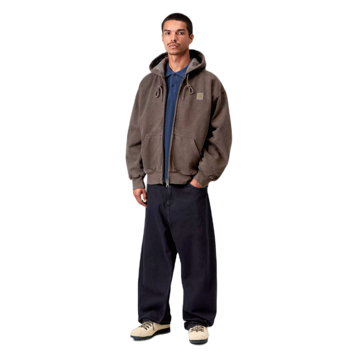Felpa Carhartt Wip Hooded Vista Jacket - Tobacco Garment Dyed