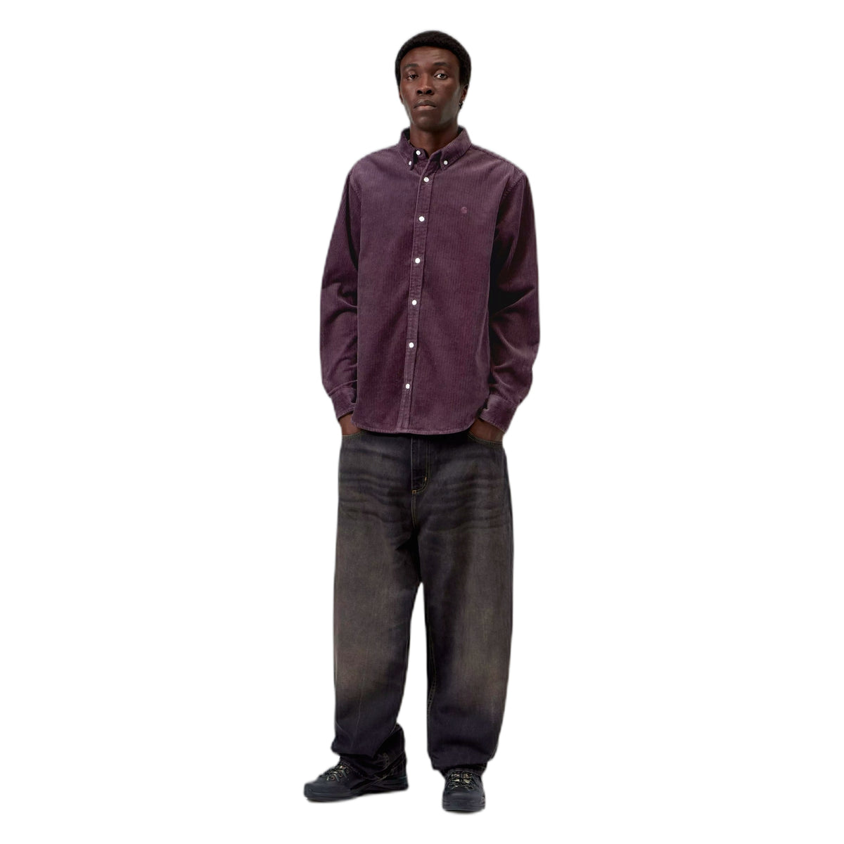 Camicia Carhartt Wip L/S Madison Cord Shirt - Cozy Purple