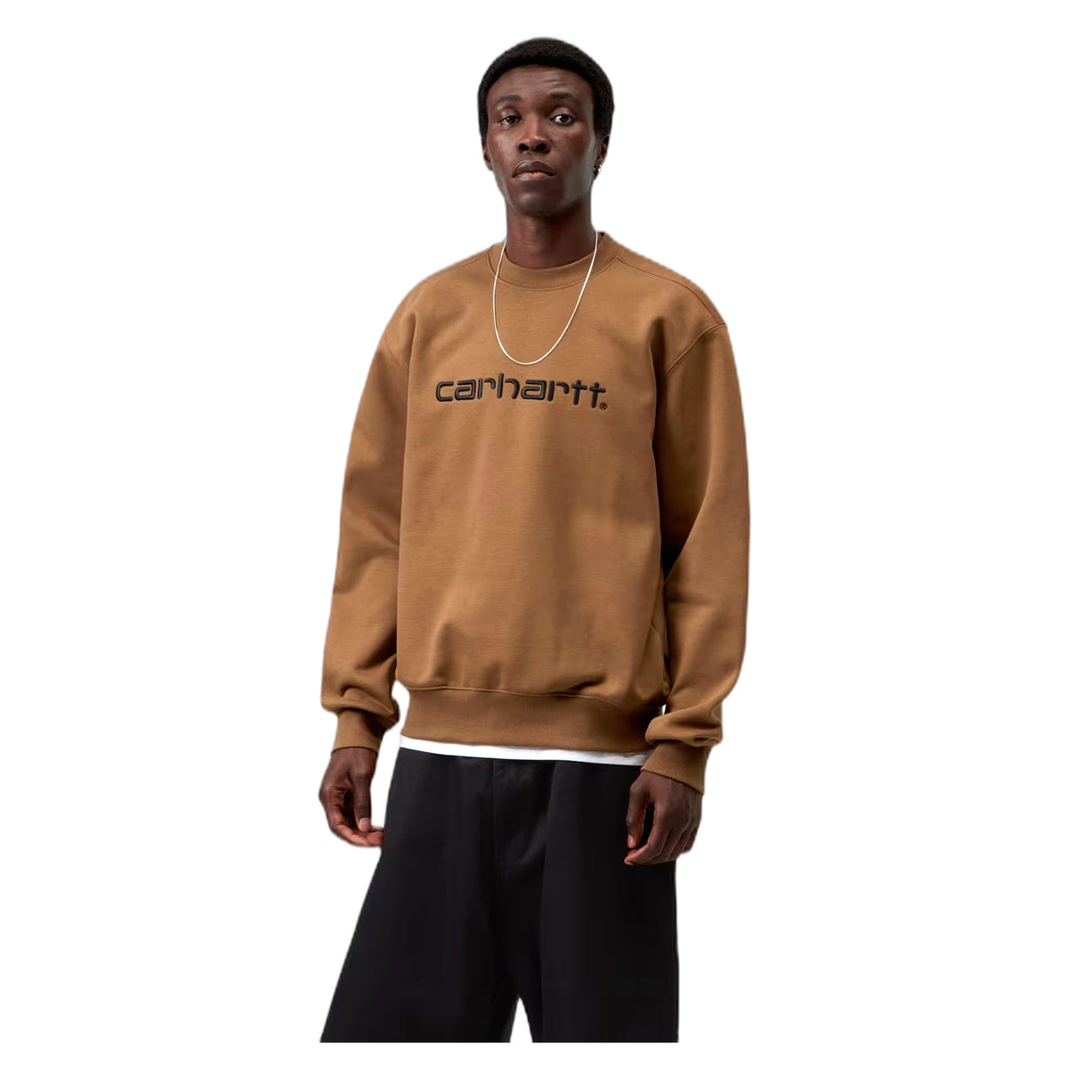 Felpa Carhartt Wip Carhartt Sweat - WIP H Brown / Black