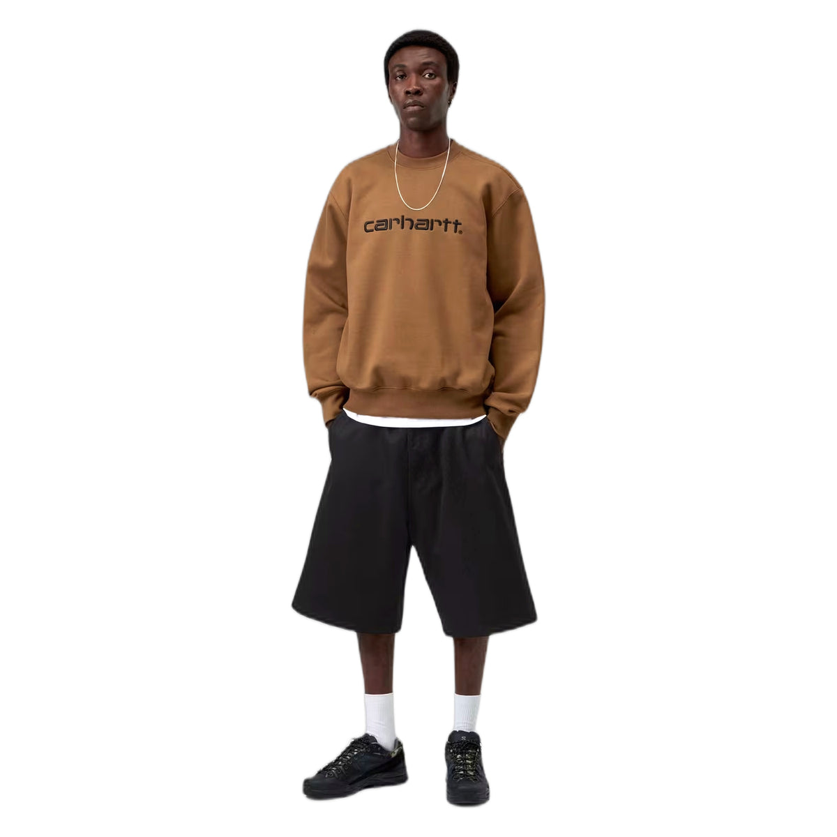 Felpa Carhartt Wip Carhartt Sweat - WIP H Brown / Black