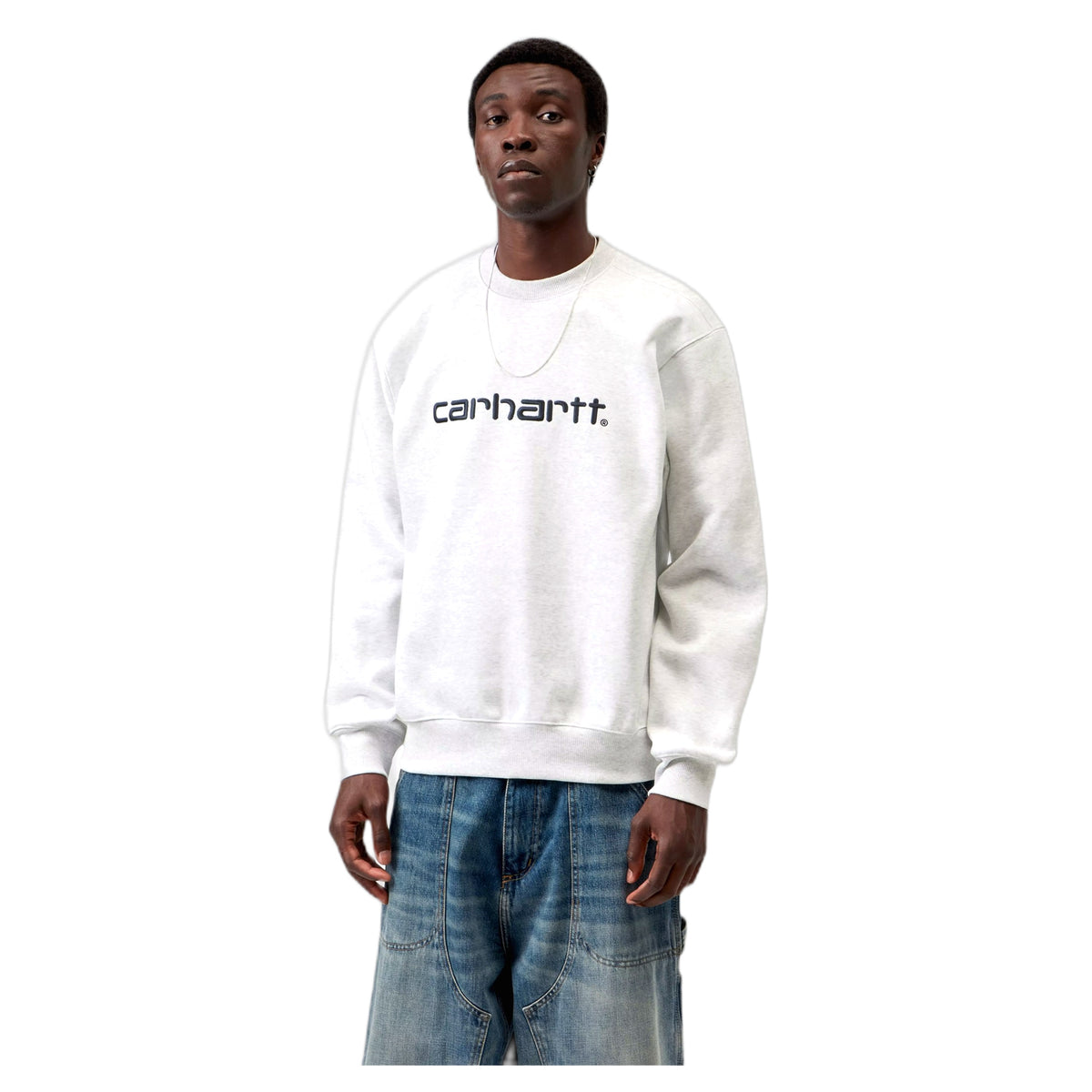 Felpa Carhartt Wip Carhartt Sweat - Ash Heather / Graphite