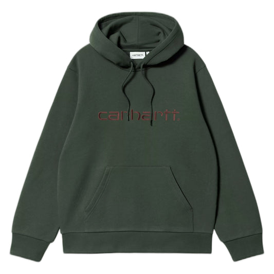 Felpa Carhartt Wip Hooded Carhartt Sweatshirt - Dark Scarab / Palisander