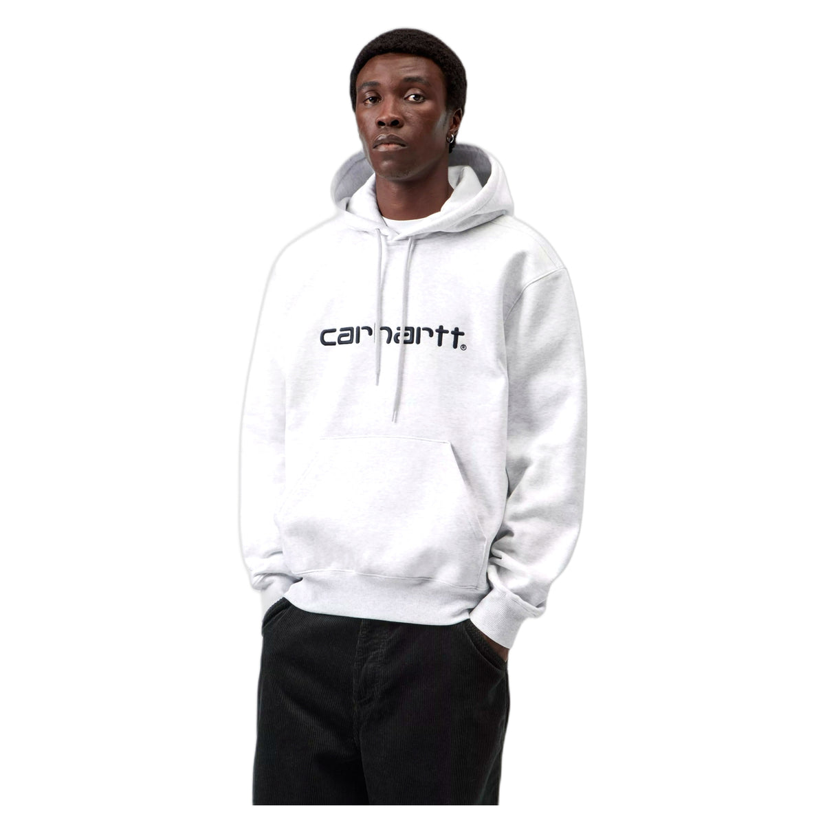 Felpa Carhartt Wip Hooded Carhartt Sweat - Ash Heather / Graphite