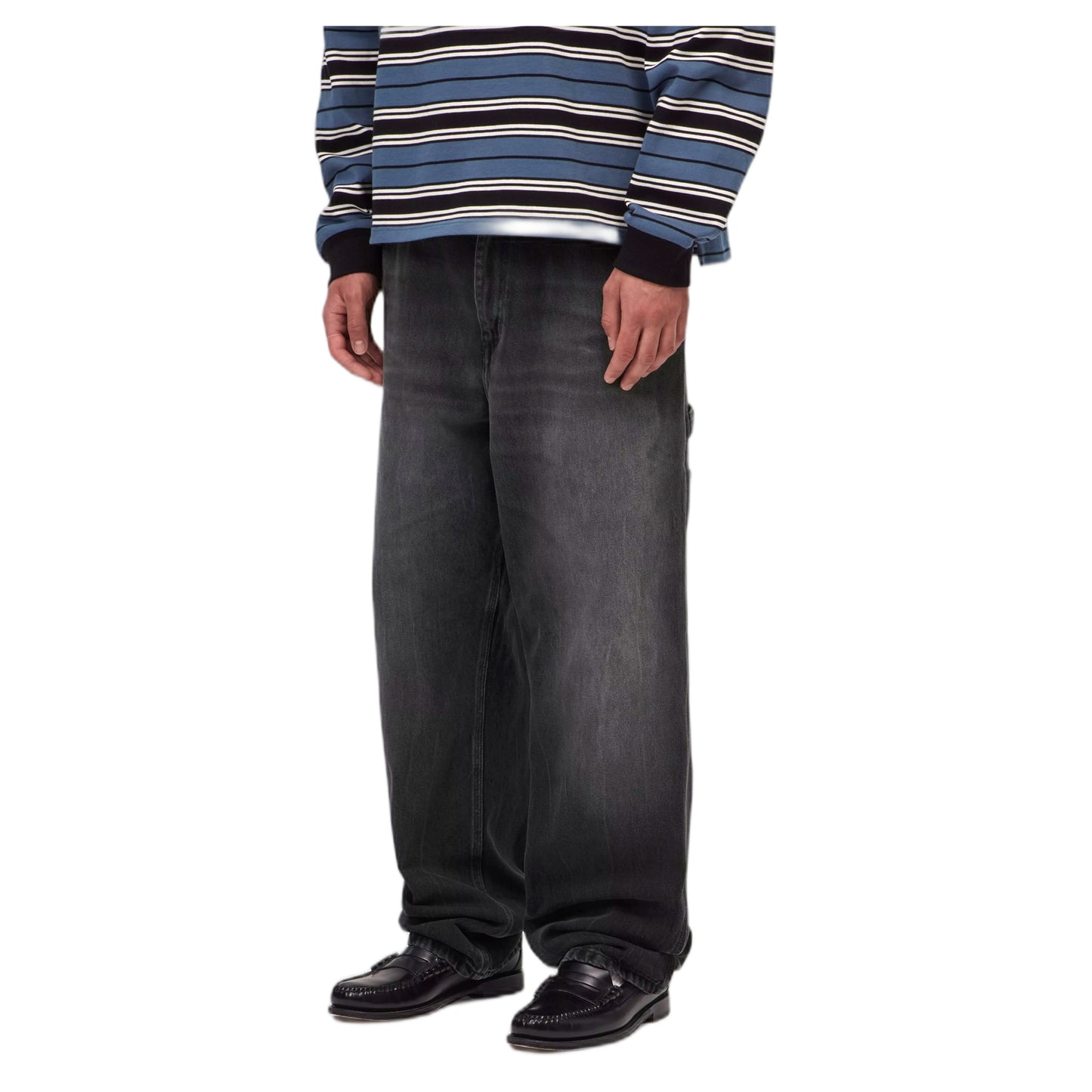 Jeans Carhartt Wip Single Knee Pant - Black Marble Used Wash