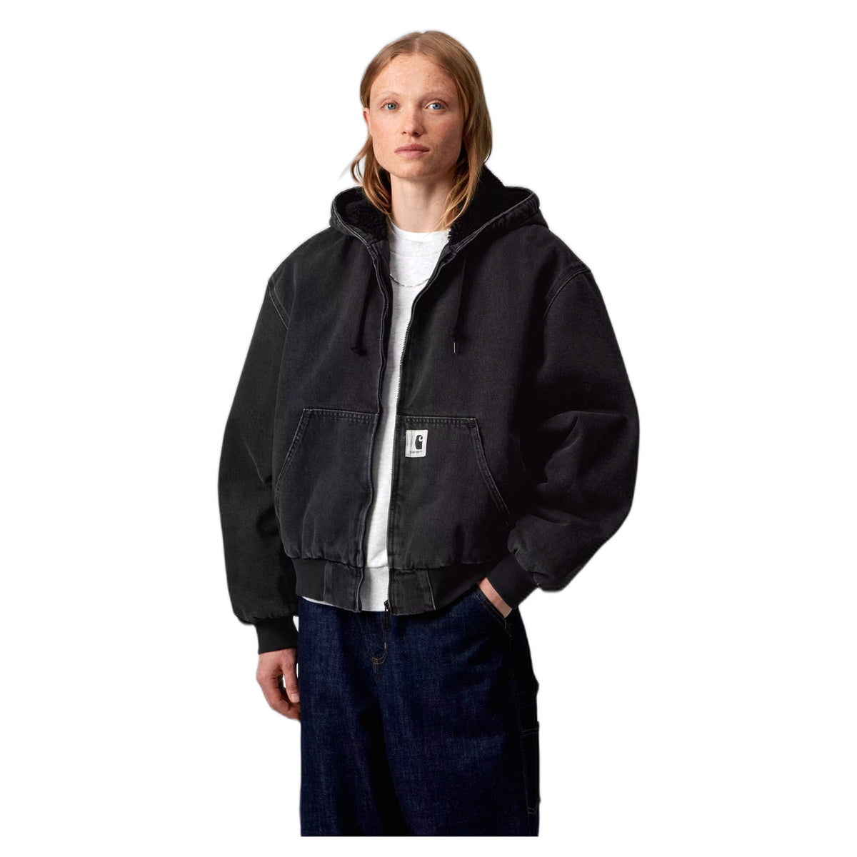 Giacca Carhartt Wip W'OG Active Jacket - Black Stone Washed