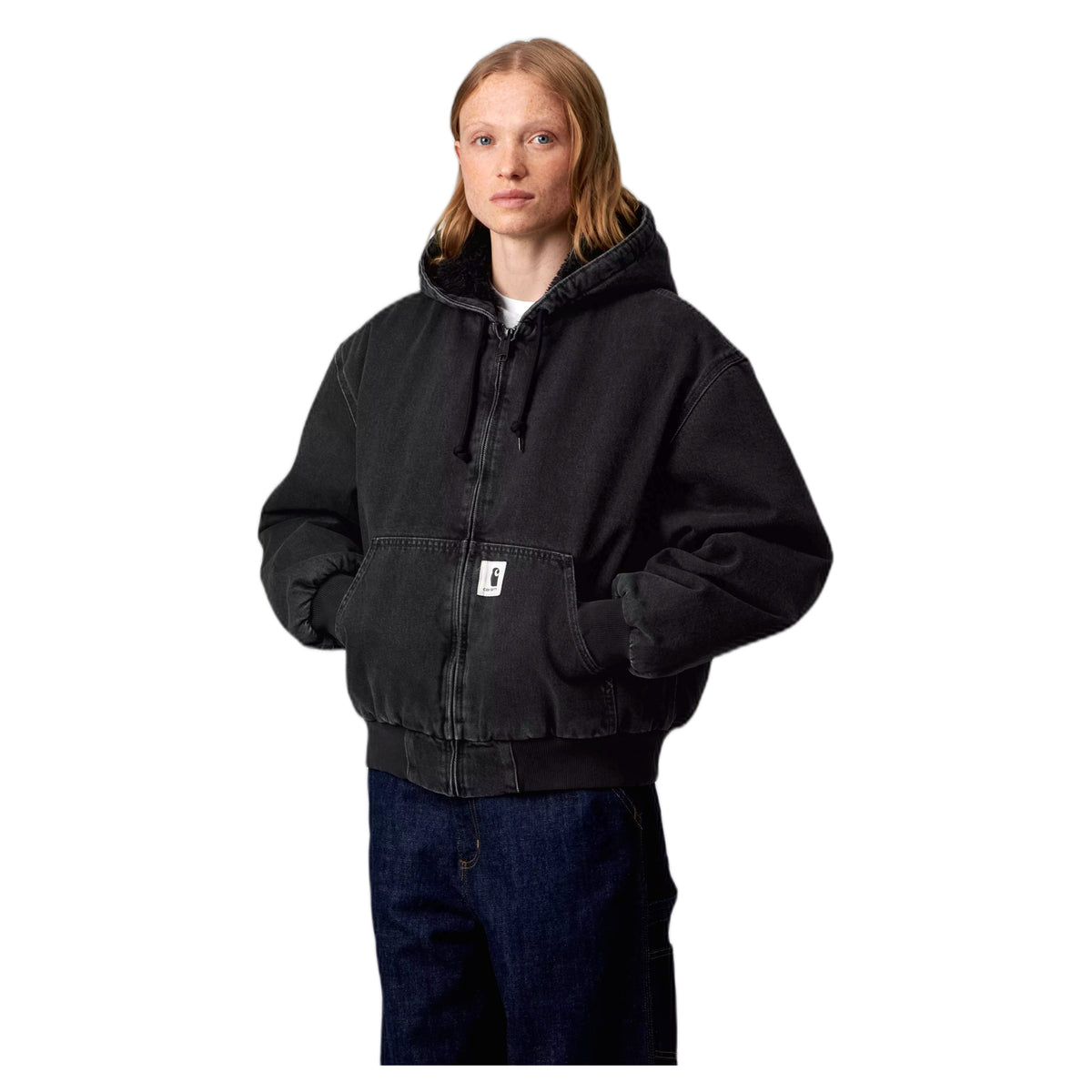 Giacca Carhartt Wip W'OG Active Jacket - Black Stone Washed